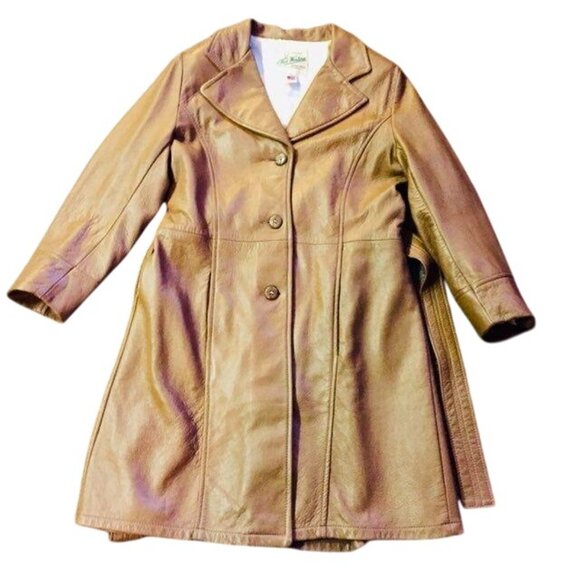 Vintage Mid Western Sport Togs Deerskin Leather Coat Women 34 Used - Picture 5 of 12